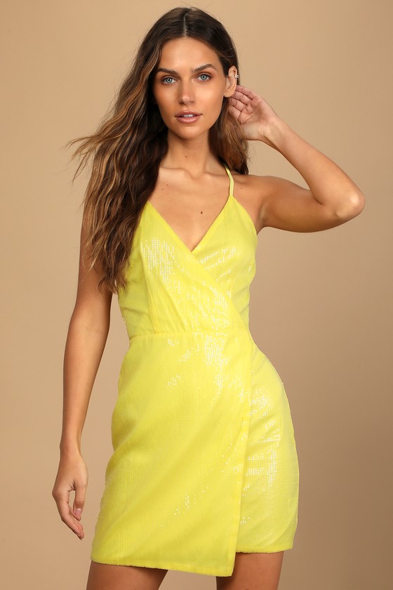 neon yellow dress